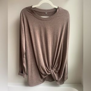 Womens XXL Brown Knit Top